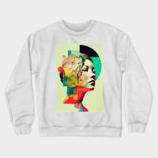 Modern woman in pop-art style portait Crewneck Sweatshirt